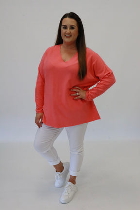 Daniela Jumper in Coral