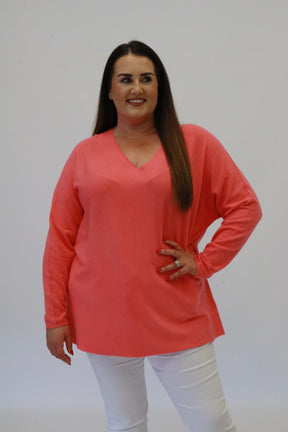 Daniela Jumper in Coral