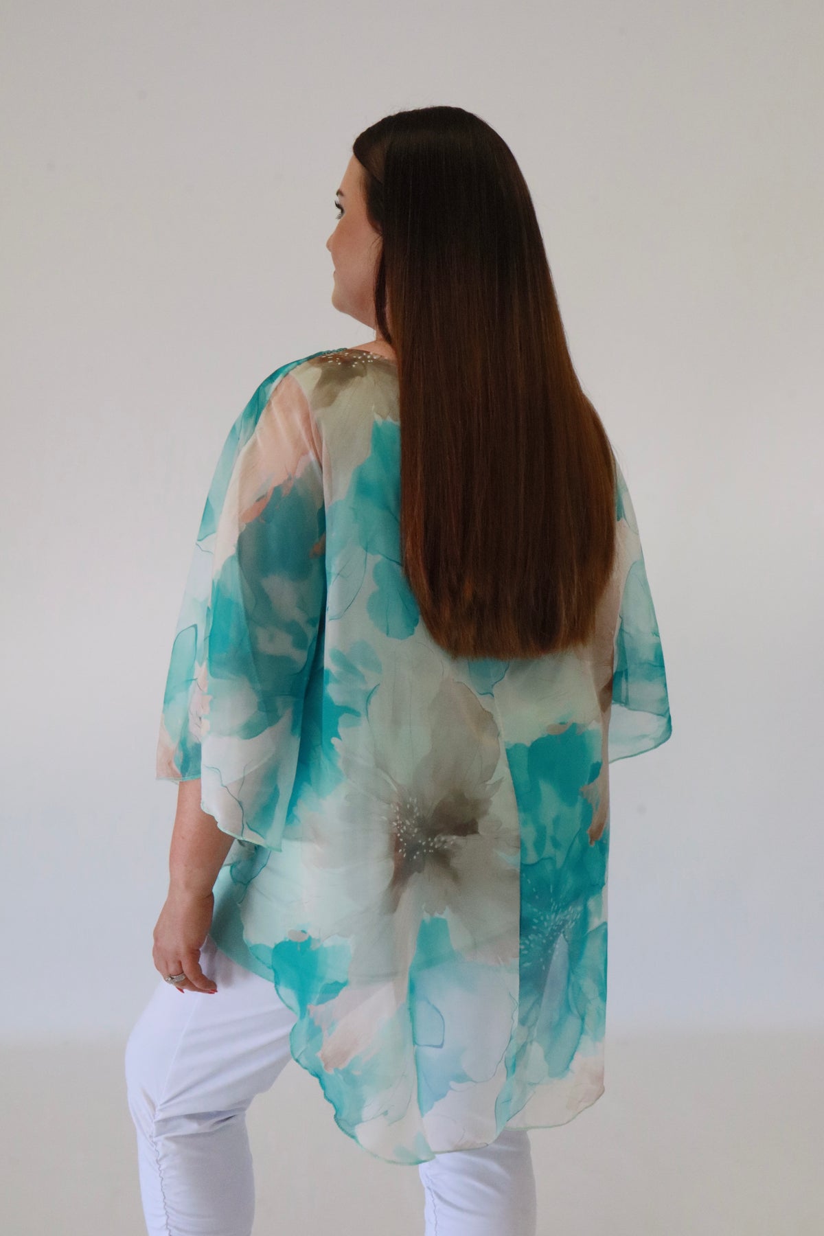 Layla Blouse in Turquoise