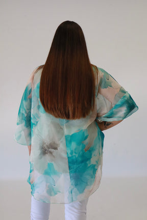 Layla Blouse in Turquoise