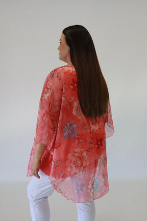 Layla Blouse in Coral