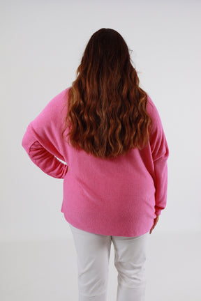 Caroline Jumper with Scarf in Pink