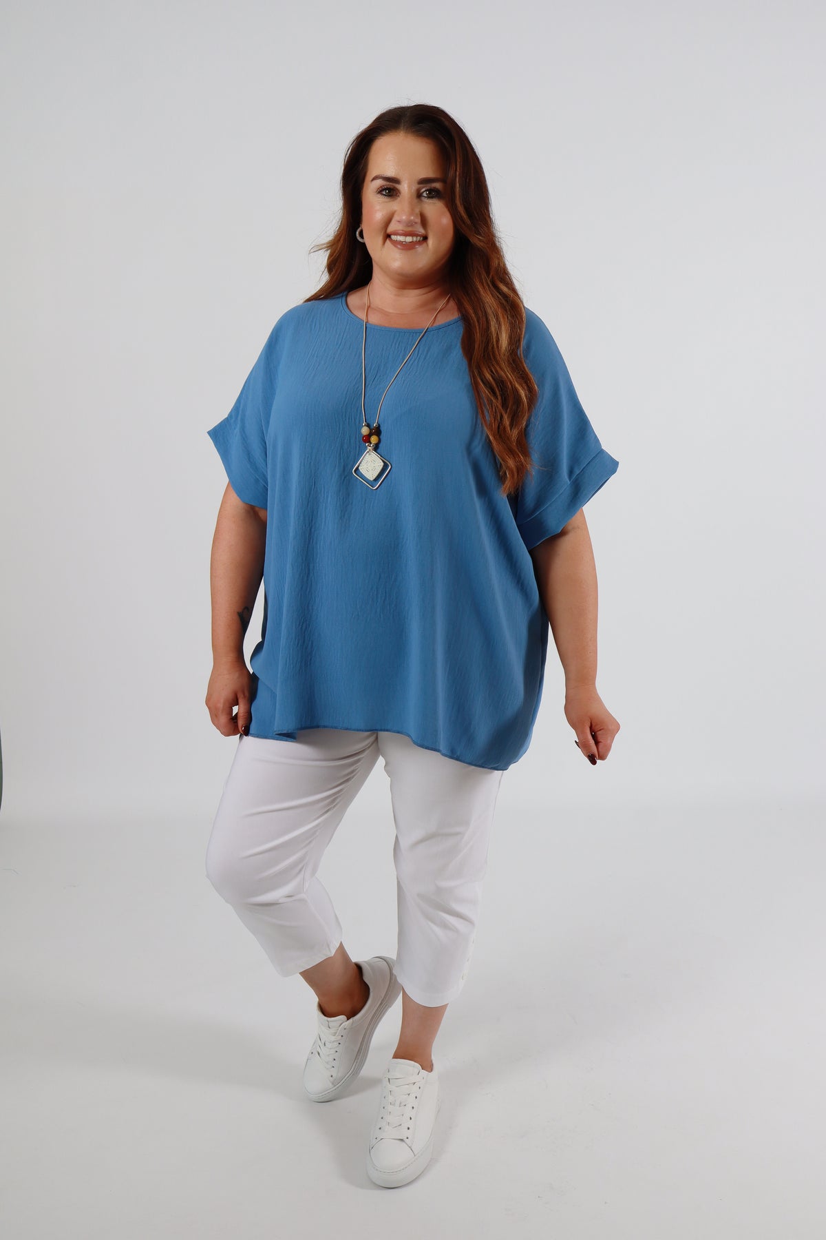 Freya Blouse in Denim Blue