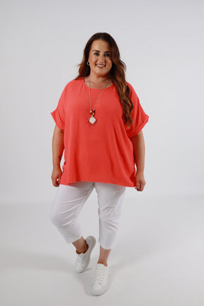 Freya Blouse in Orange