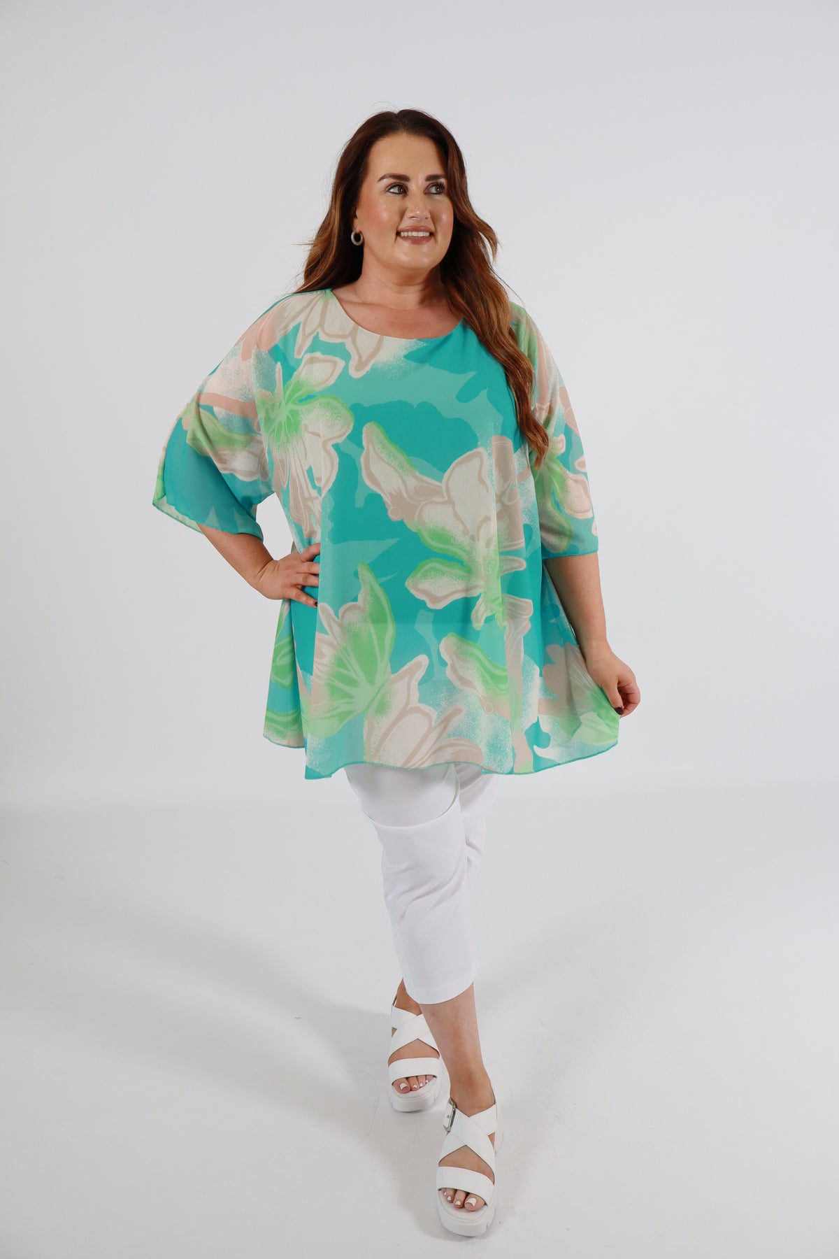 Mia Blouse in Turquoise