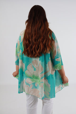 Mia Blouse in Turquoise
