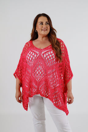 Tara Crochet Top in Pink