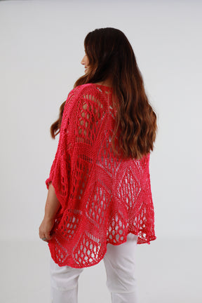 Tara Crochet Top in Pink