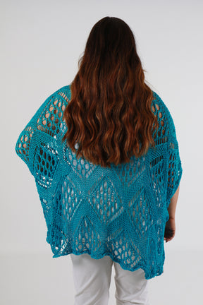 Tara Crochet Top in Turquoise