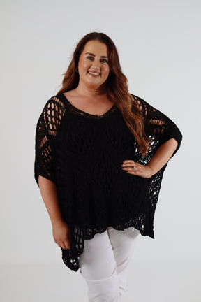 Tara Crochet Top in Black