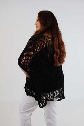 Tara Crochet Top in Black