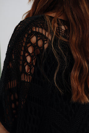 Tara Crochet Top in Black