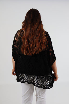 Tara Crochet Top in Black