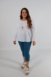 Lucie Crop Trousers Denim