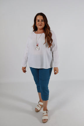 Lucie Crop Trousers Denim