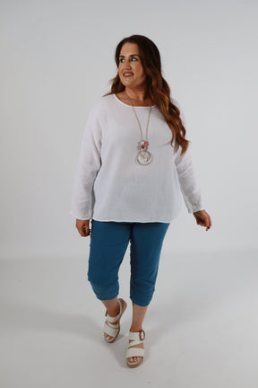 Lucie Crop Trousers Denim