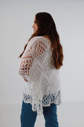 Tara Crochet Top in Cream