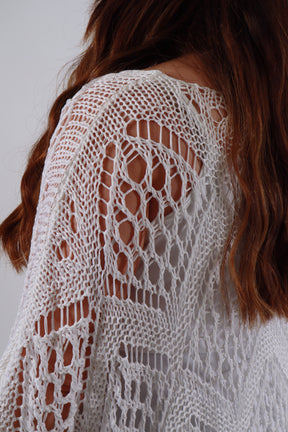 Tara Crochet Top in Cream