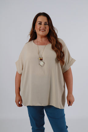 Freya Blouse in Beige