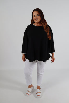 Robell 7/8ths Trousers | White Embroidery