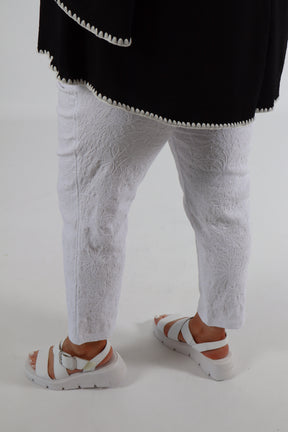 Robell 7/8ths Trousers | White Embroidery