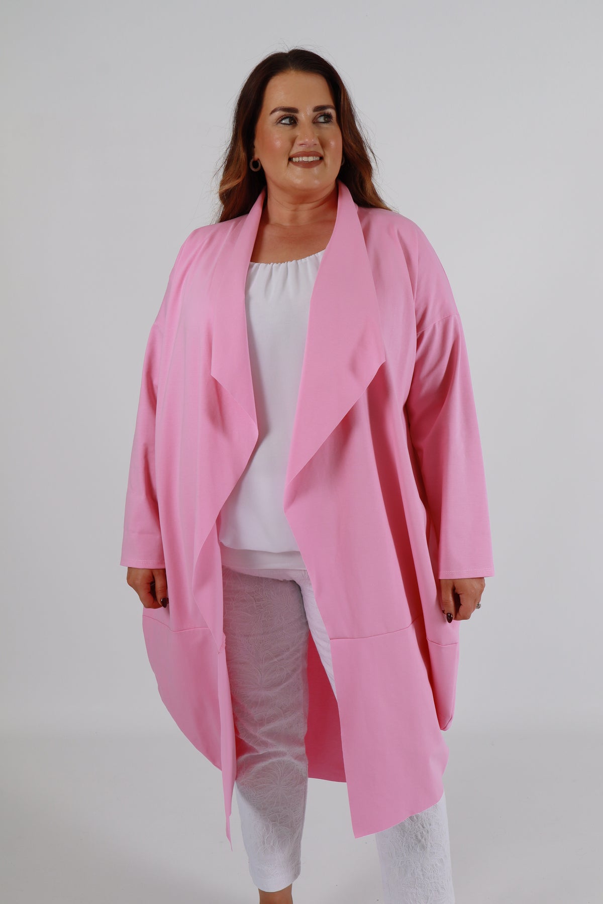 Alanna Oversized Jacket in Baby Pink