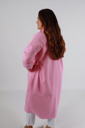 Alanna Oversized Jacket in Baby Pink