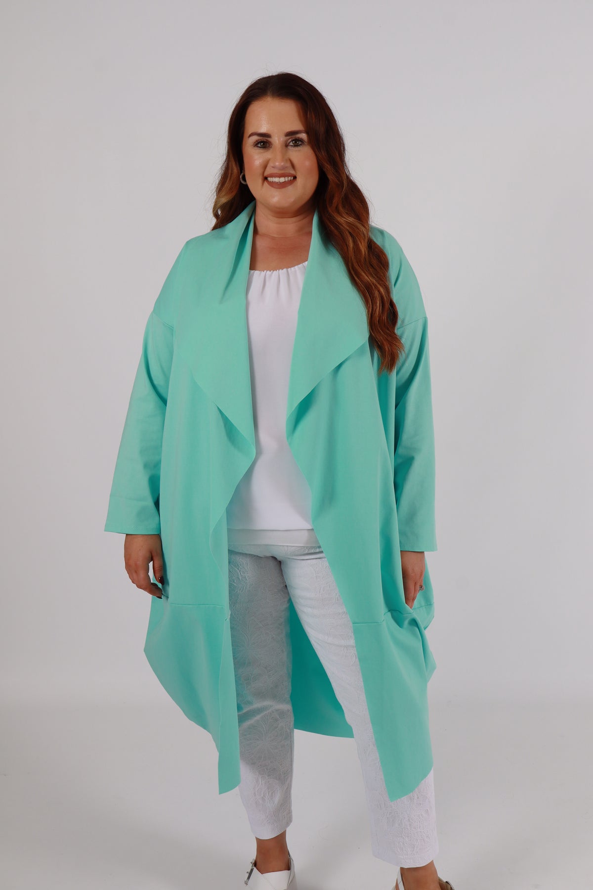 Alanna Oversized Jacket in Turquoise