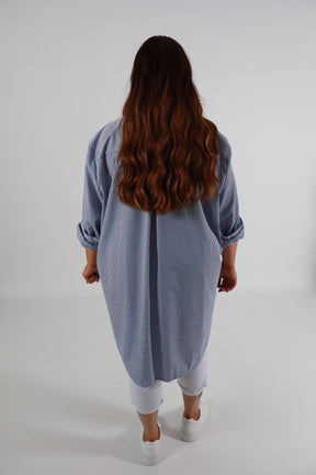 Sadie Oversized Shirt in Navy