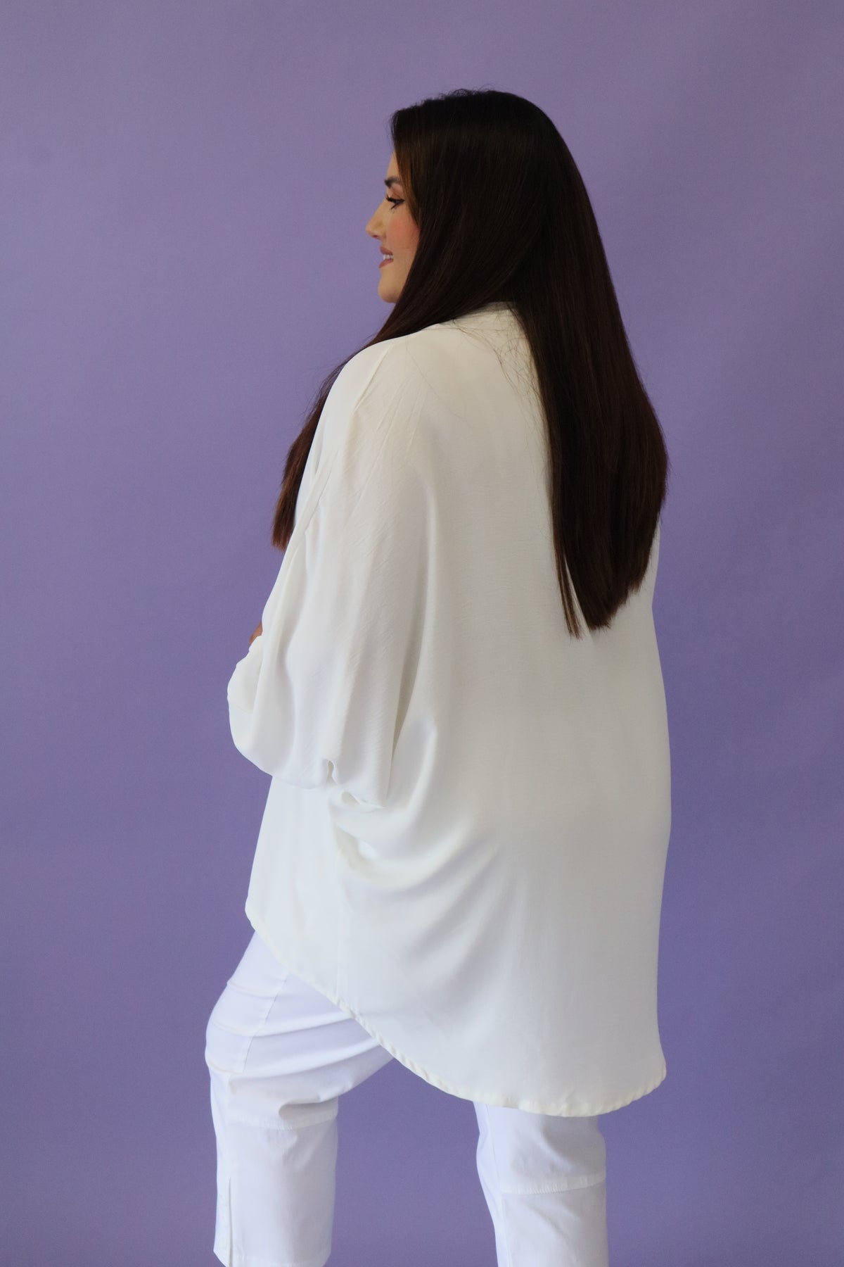 Maeve Long Sleeve Top in White