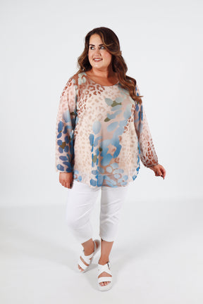 Leah Top in Beige