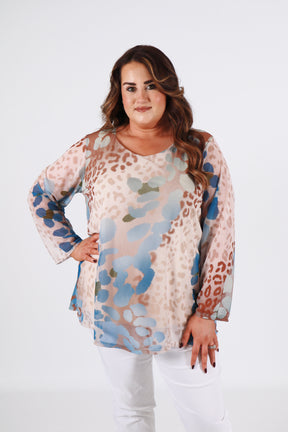 Leah Top in Beige