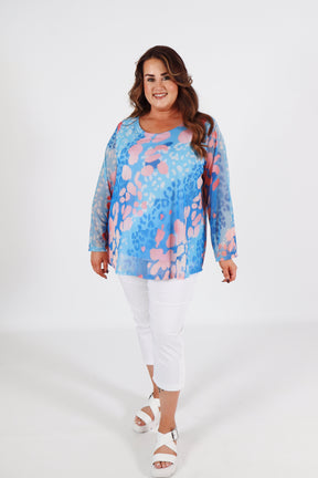 Leah Top in Blue