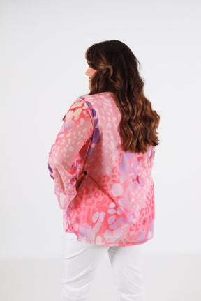 Leah Top in Pink/Purple
