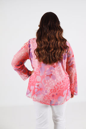 Leah Top in Pink/Purple