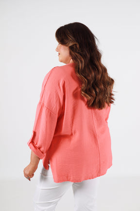 Jemma Blouse in Coral