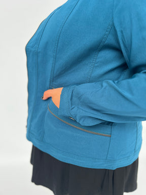 Pinns Zip Detail Jacket in Teal