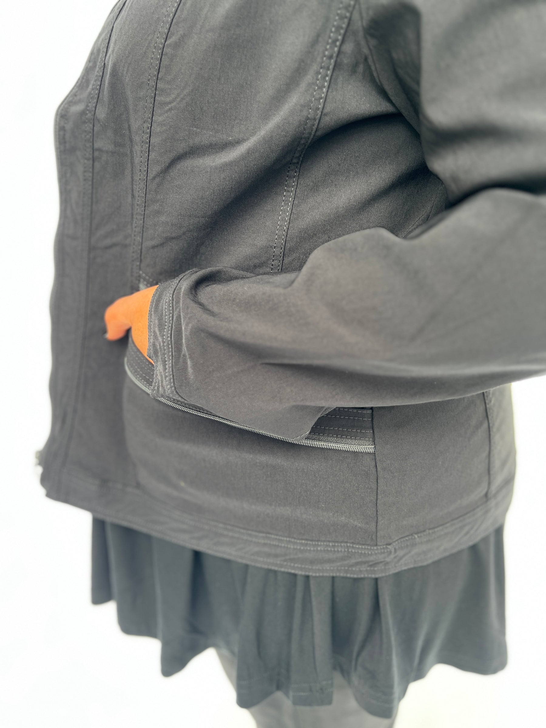 Pinns Zip Detail Jacket in Khaki