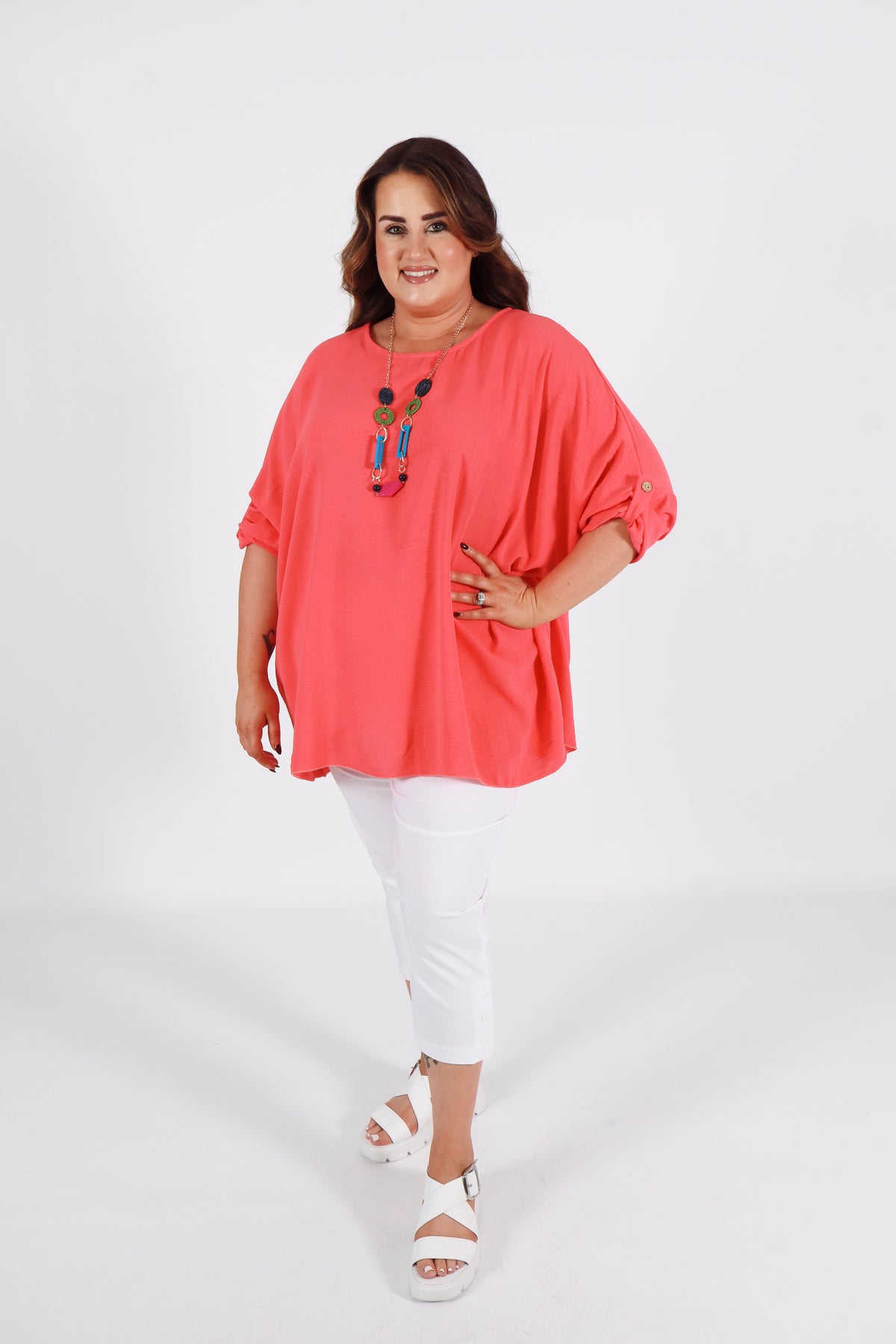 Jolene Blouse in Coral