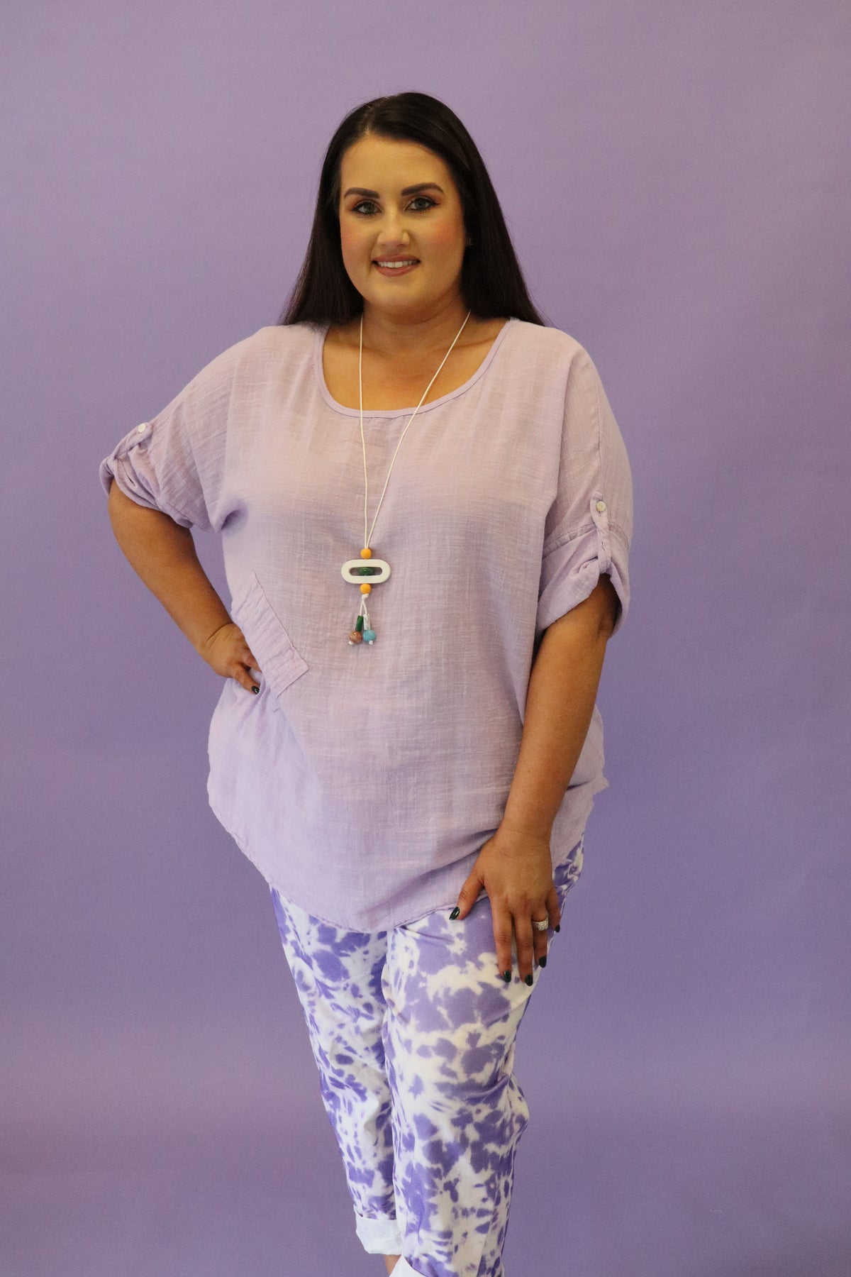 Elsie Cotton Top in Lilac