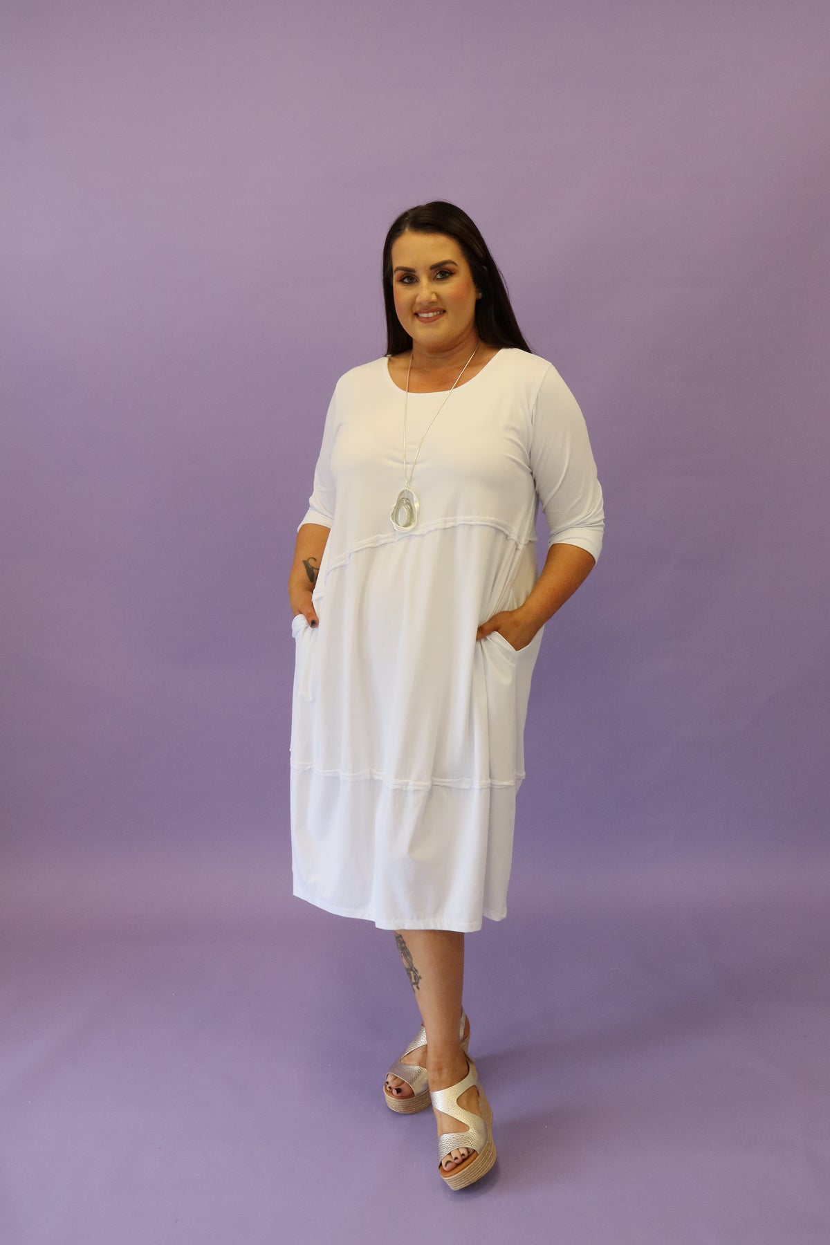 Zoey Dress in White