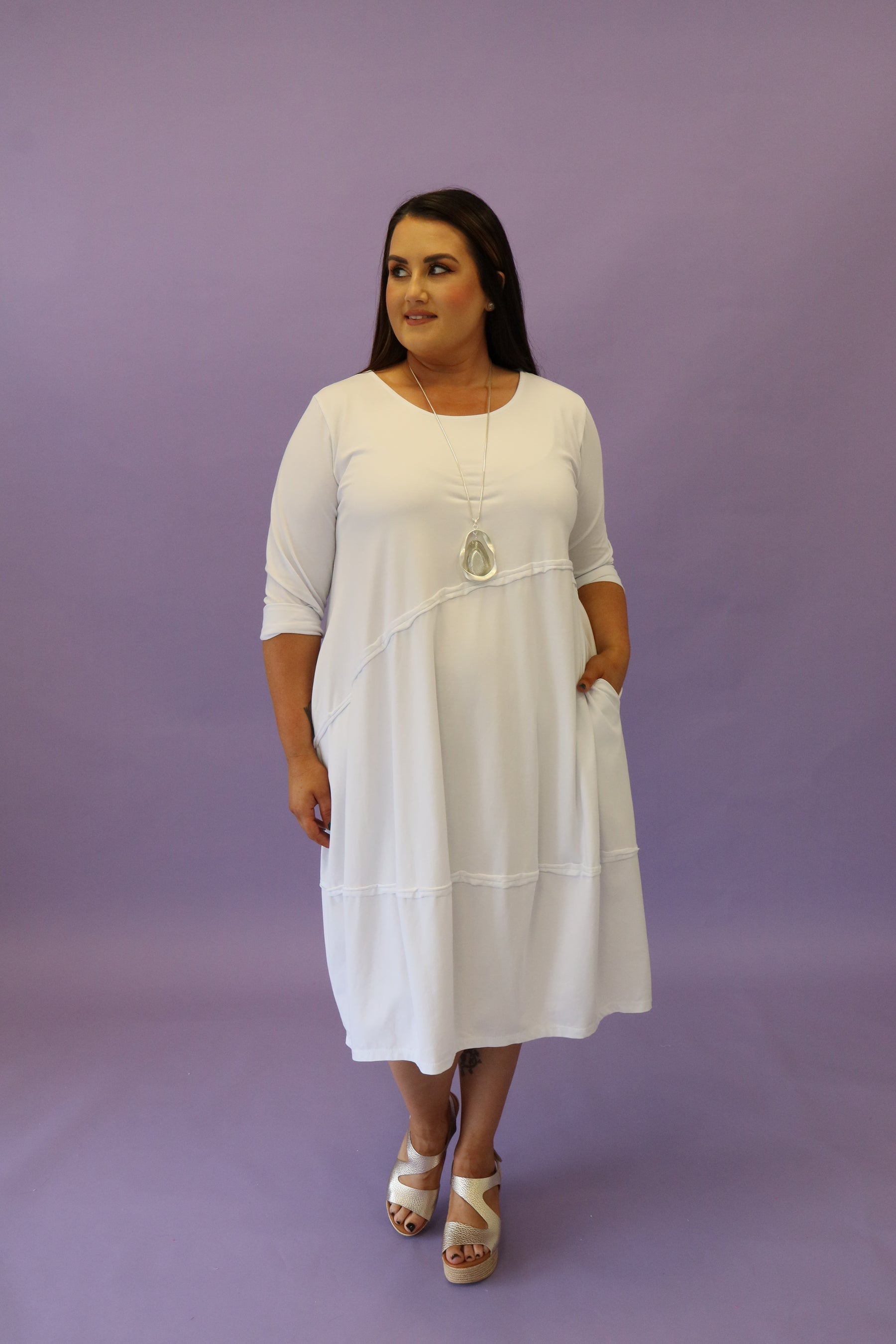 Zoey Dress in White