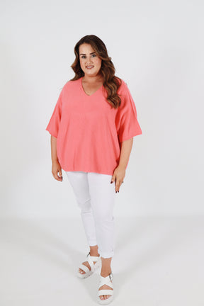 Laura Knit in Coral