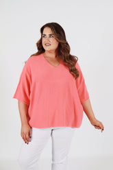 Laura Knit in Coral