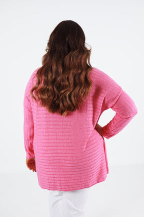 Sasha Knit Jumper in Fuchsia