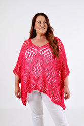 Tara Crochet Top in Pink