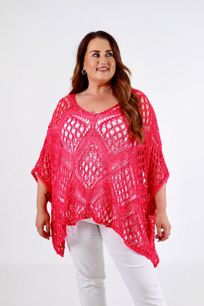 Tara Crochet Top in Pink