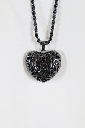Lara heart necklace in Grey