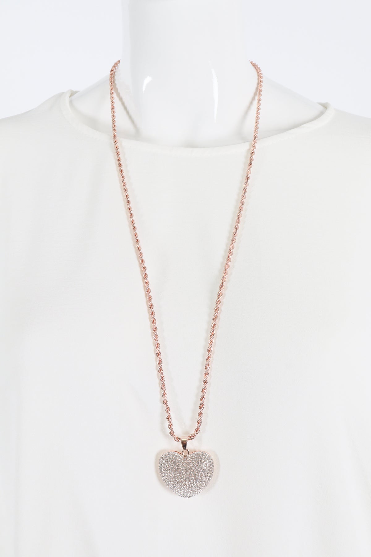 Lara heart necklace in Rose Gold