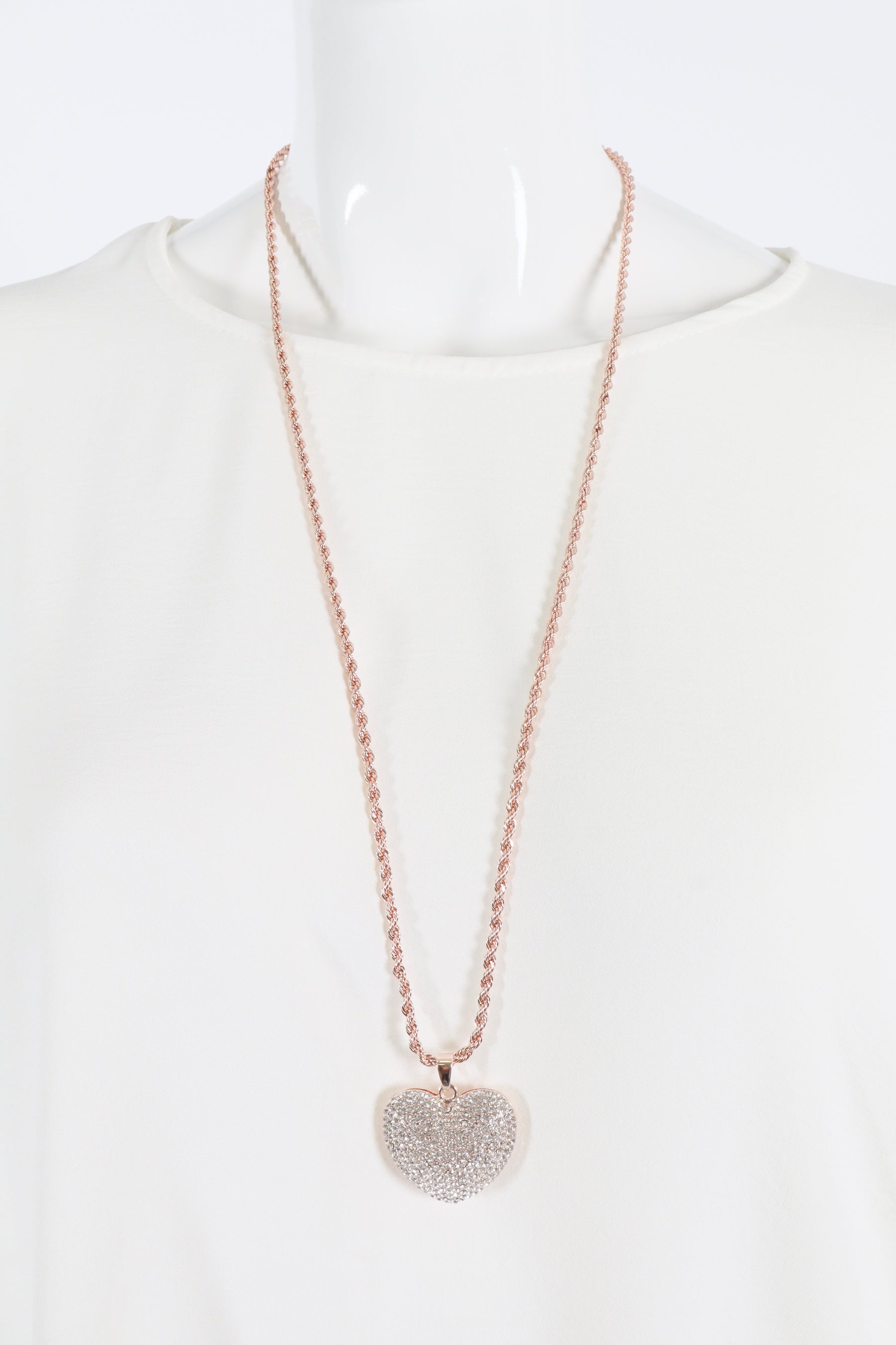 Lara heart necklace in Rose Gold